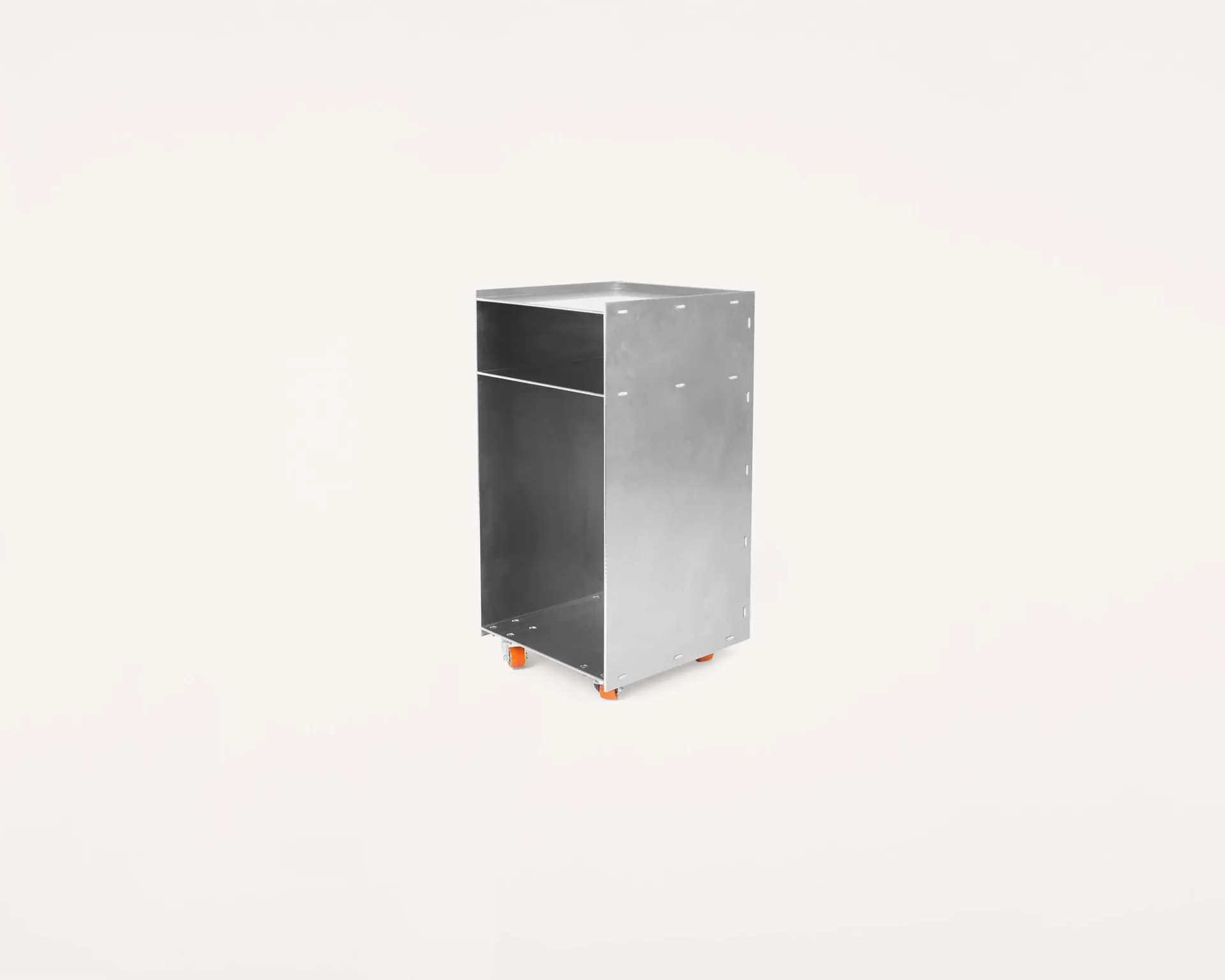 Table d'appoint à roulettes Rivet Cart, Aluminium, 32,8x33,8x65 cm FRAMA