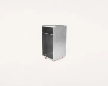 Table d'appoint à roulettes Rivet Cart - Aluminium, 32,8x33,8x65 cm - FRAMA