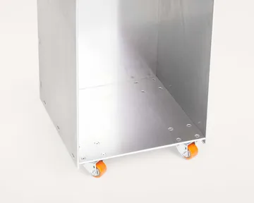 Table d'appoint à roulettes Rivet Cart - Aluminium, 32,8x33,8x65 cm - FRAMA