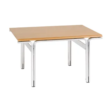 Table d'appoint Union - Aluminium-frêne brun chaud, 60x45x34 cm - FRAMA