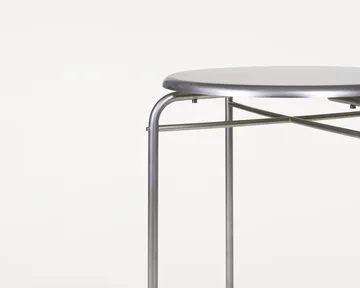Table Petit Rond - Acier inoxydable, Ø65x73 cm - FRAMA