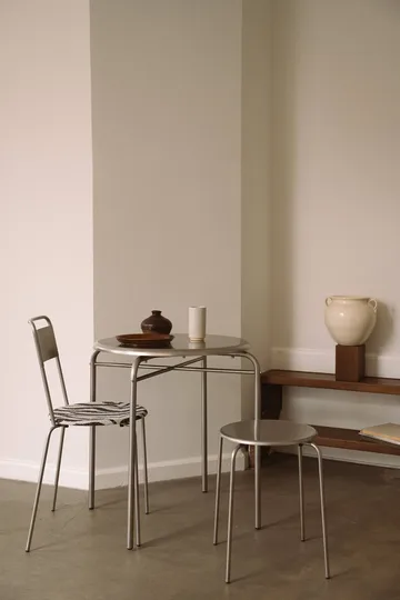 Table Petit Rond - Acier inoxydable, Ø65x73 cm - FRAMA