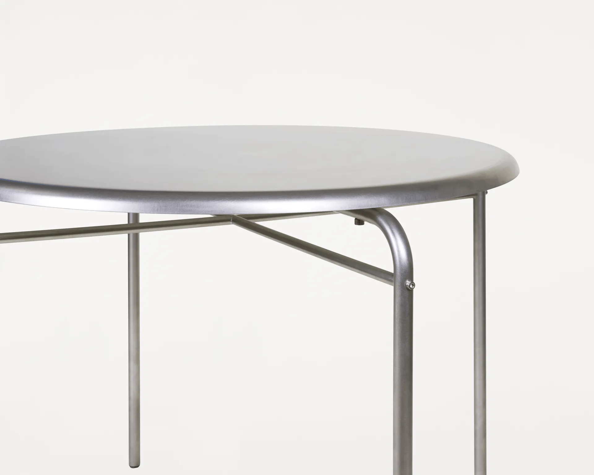 Table Petit Rond, Acier inoxydable, Ø90x73 cm FRAMA