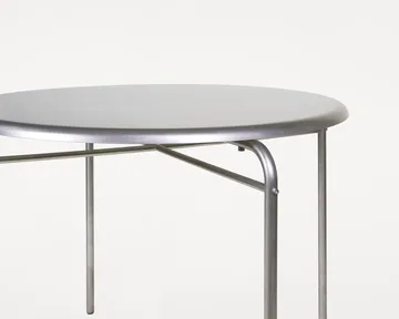 Table Petit Rond - Acier inoxydable, Ø90x73 cm - FRAMA