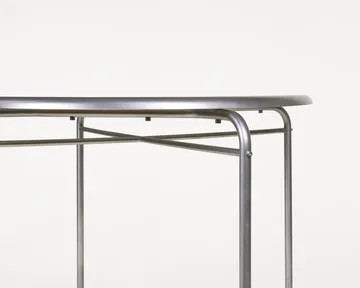Table Petit Rond - Acier inoxydable, Ø90x73 cm - FRAMA
