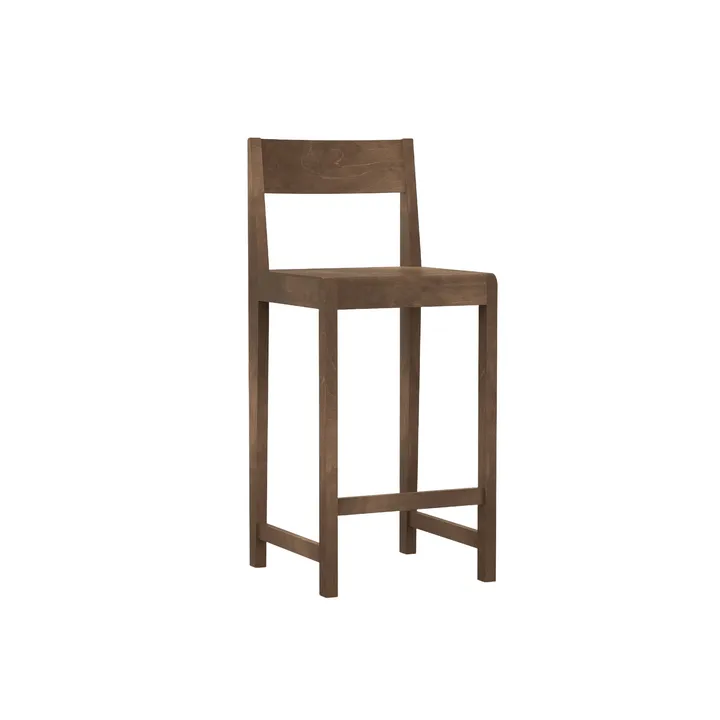 Tabouret de bar Bar Chair 01 - Bouleau brun foncé, 65 cm - FRAMA