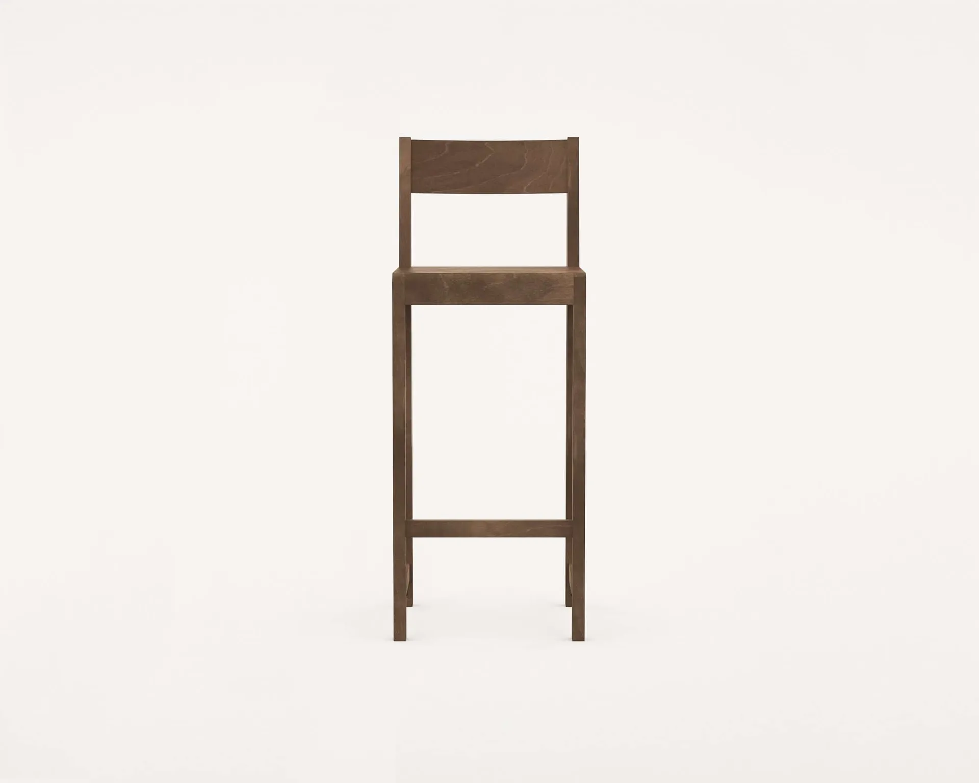 Tabouret de bar Bar Chair 01, Bouleau brun foncé, 76 cm FRAMA
