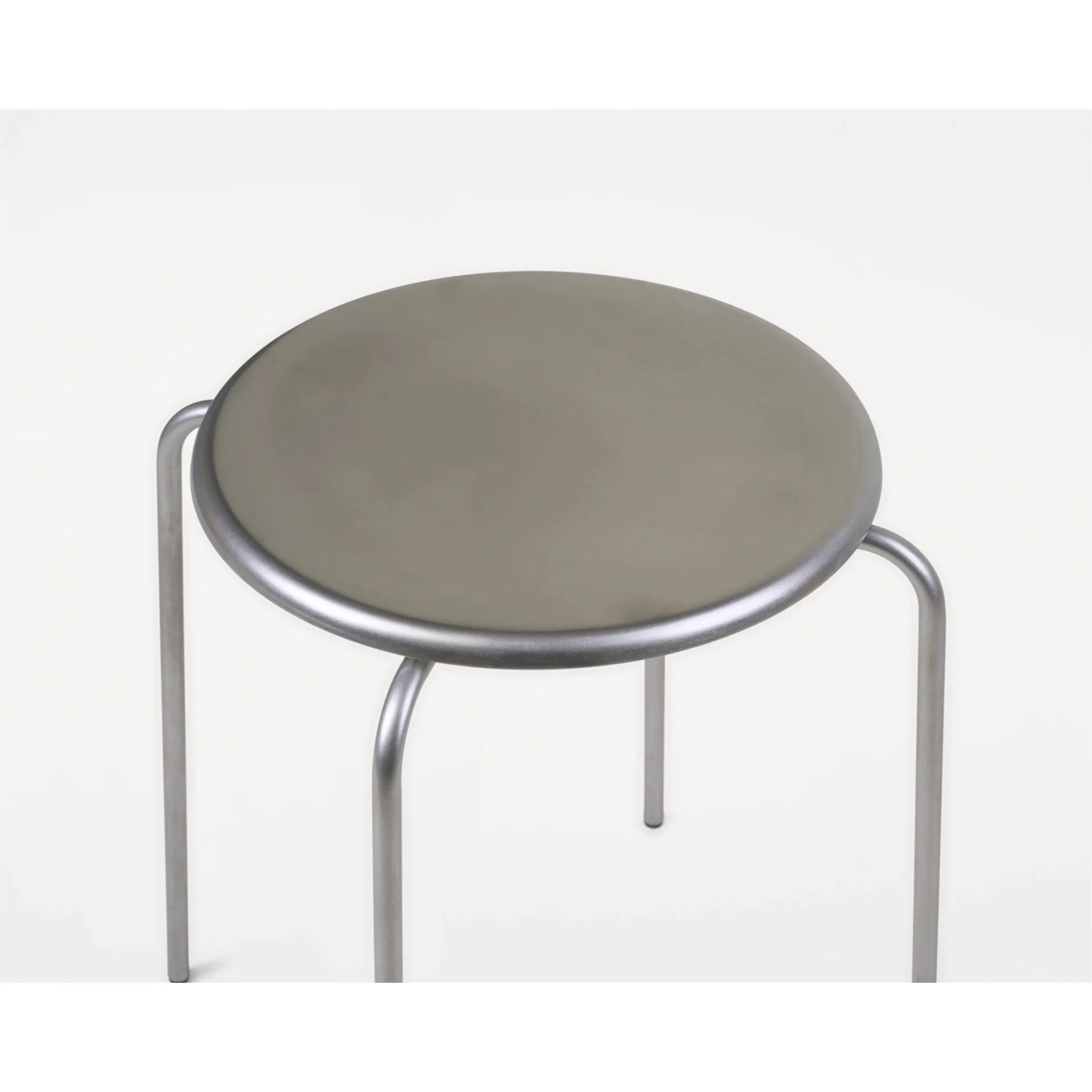 Tabouret rond Petit Rond, Acier inoxydable FRAMA