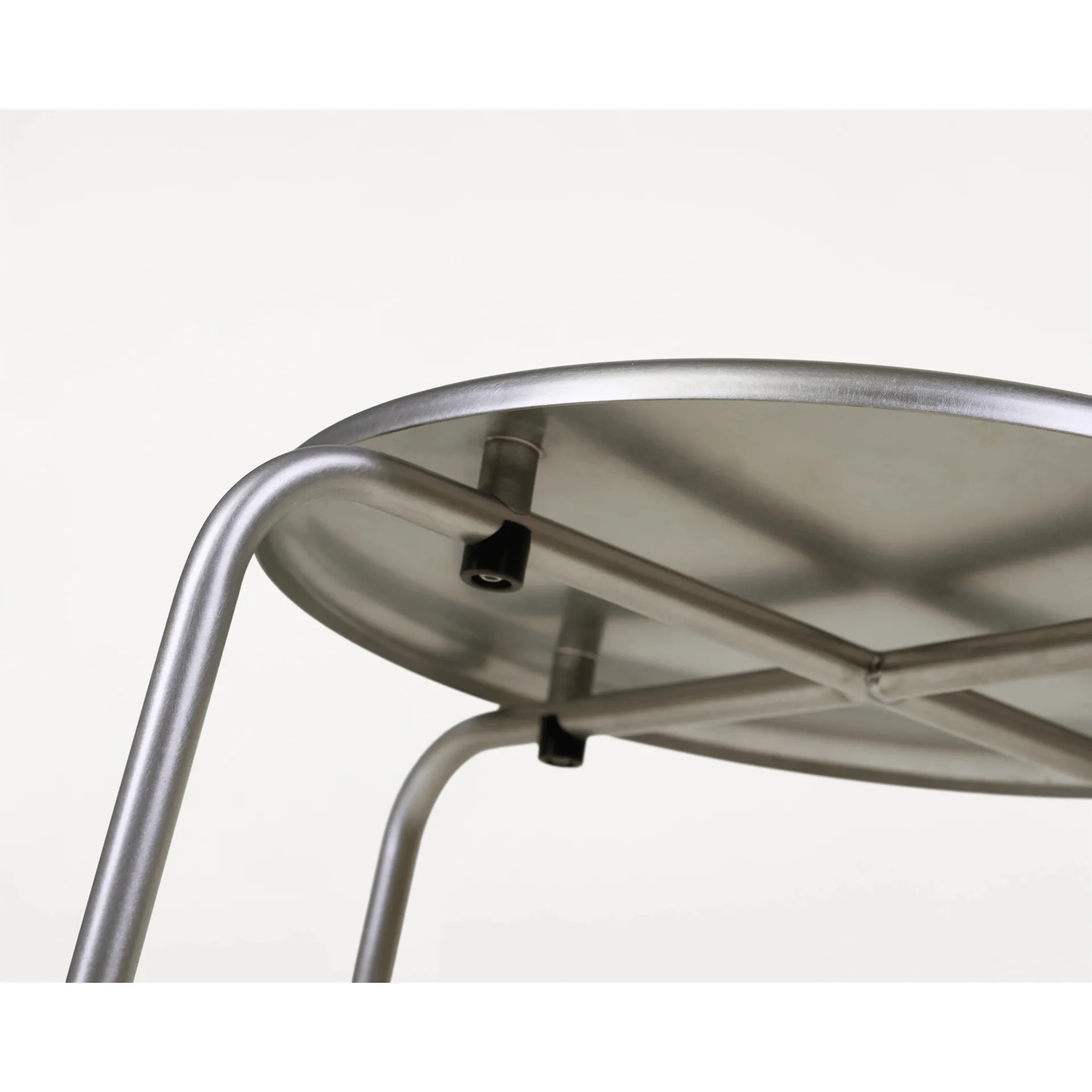 Tabouret rond Petit Rond, Acier inoxydable FRAMA