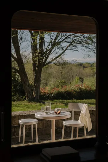 Tabouret rond Tasca - Aluminium, H: 46 cm - FRAMA