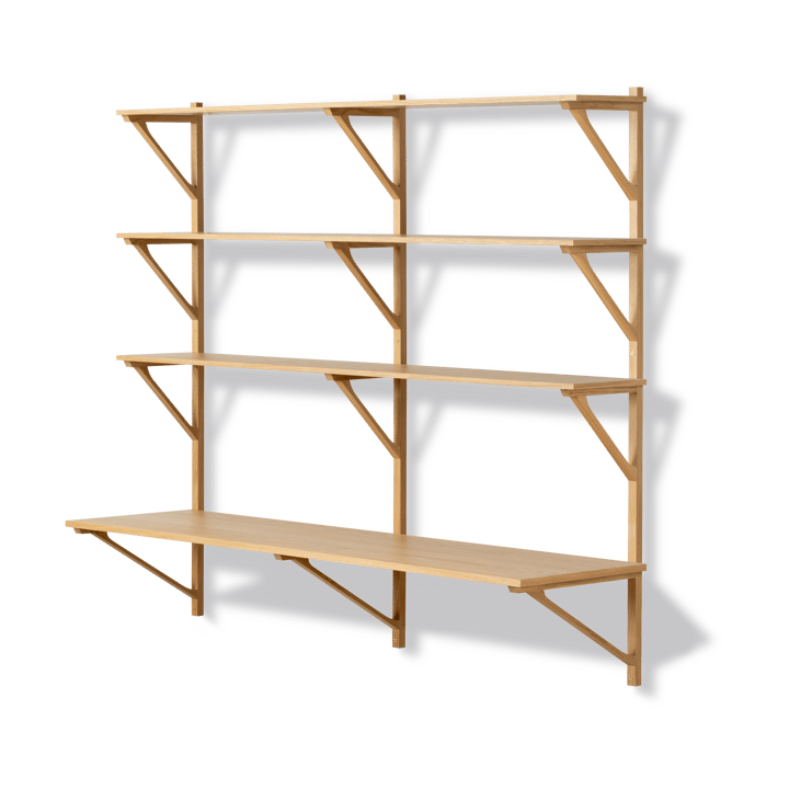 Bibliothèque avec bureau BM29 149x134 cm - Chêne laqué - Fredericia Furniture