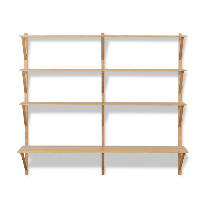 Bibliothèque avec bureau BM29 149x134 cm, Chêne laqué Fredericia Furniture