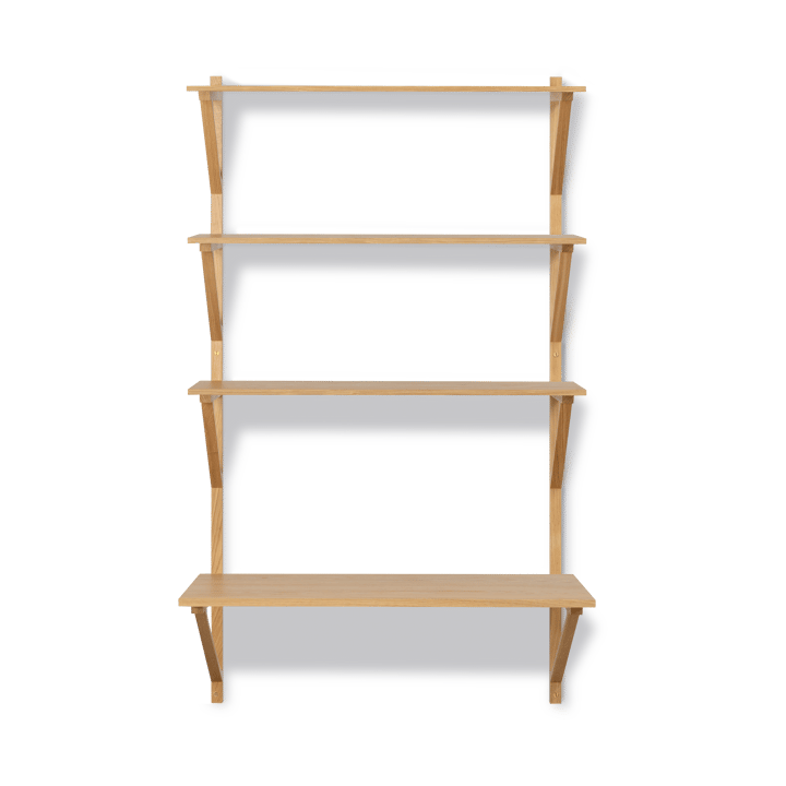 Bibliothèque avec bureau BM29 78x134 cm, Chêne laqué Fredericia Furniture