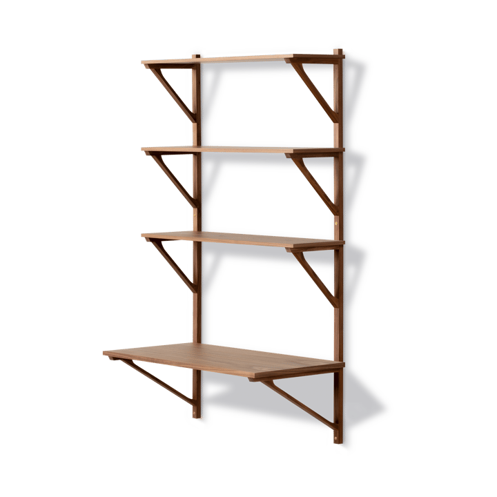 Bibliothèque avec bureau BM29 78x134 cm - Noyer laqué - Fredericia Furniture