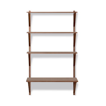 Bibliothèque avec bureau BM29 78x134 cm - Noyer laqué - Fredericia Furniture