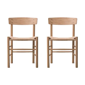 Chaise J39, Chêne clair huilé-vannerie naturelle, lot de 2 - Fredericia Furniture