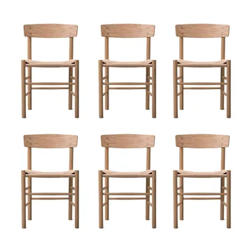 Chaise J39, Chêne clair huilé-vannerie naturelle, lot de 6 - Fredericia Furniture
