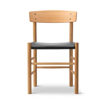 Chaise J39 - Chêne huilé-cuir Omni 301 Black - Fredericia Furniture