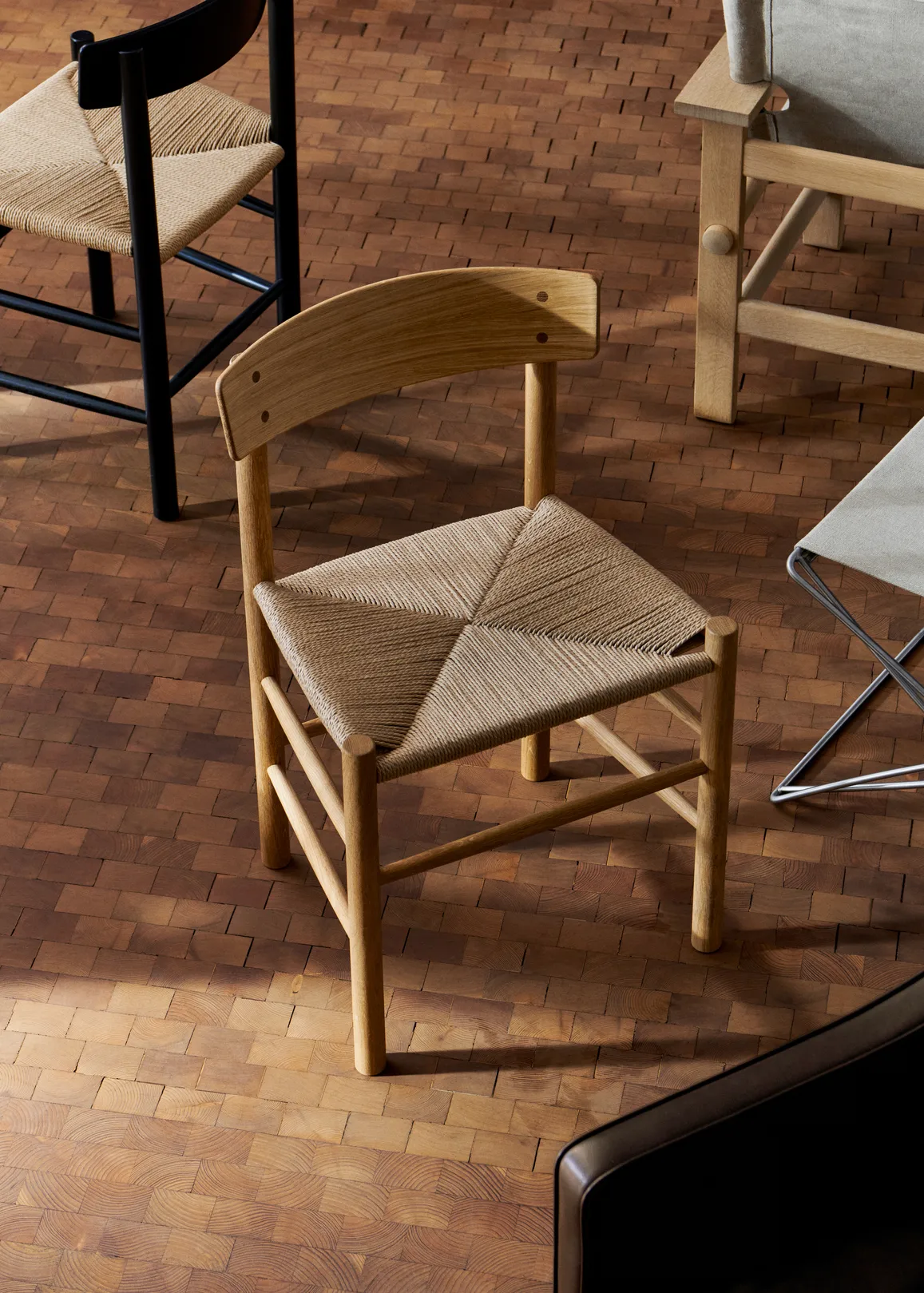 Chaise J39, Chêne huilé-tressé naturel, lot de 4,  Fredericia Furniture