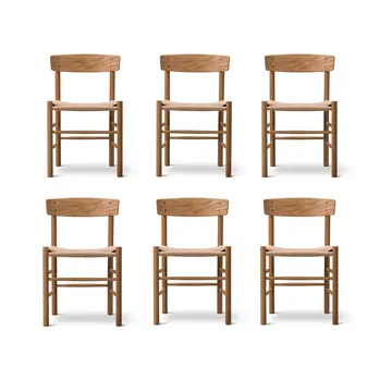 Chaise J39, Chêne huilé-tressé naturel, lot de 6 - Fredericia Furniture