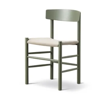 Chaise J39 - Khaki green-canvas naturel - Fredericia Furniture