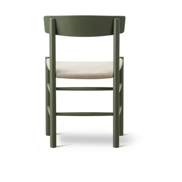 Chaise J39 - Khaki green-canvas naturel - Fredericia Furniture