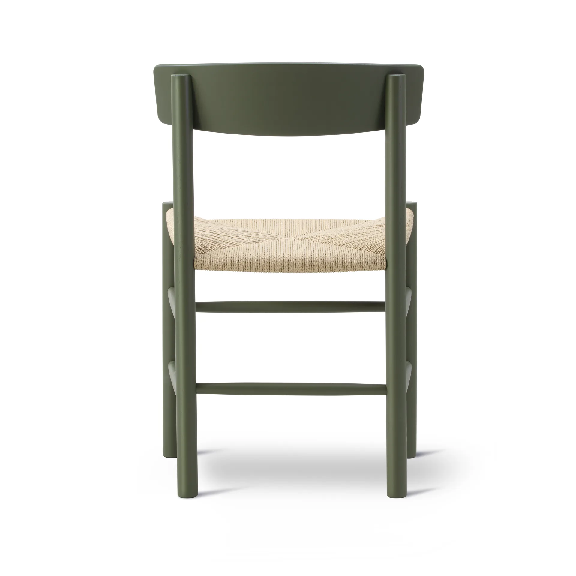 Chaise J39, Khaki green-tressé naturel Fredericia Furniture