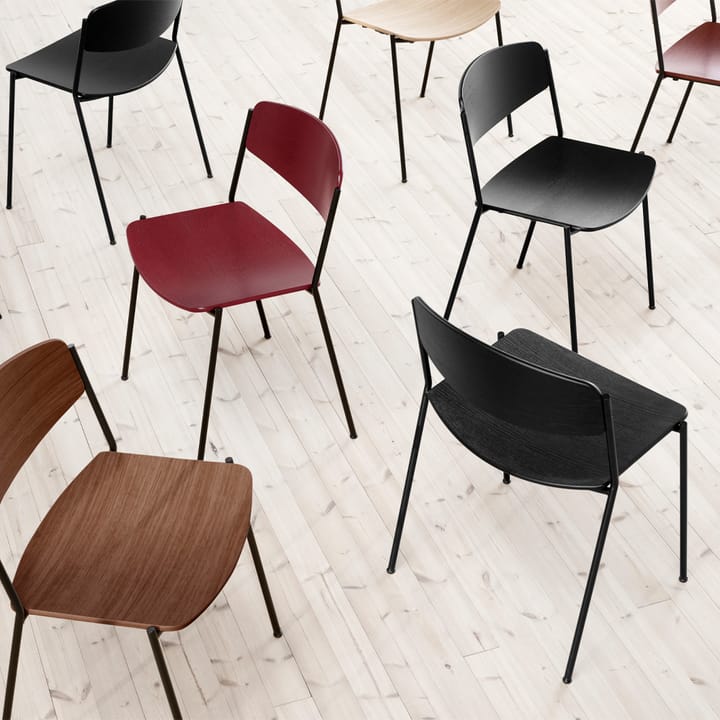 Chaise Lynderup 3080, Frêne noir-pieds acier noir Fredericia Furniture