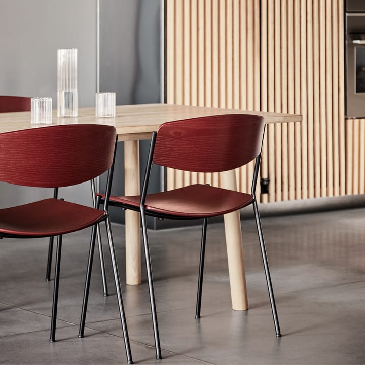Chaise Lynderup 3080, Frêne noir-pieds acier noir Fredericia Furniture