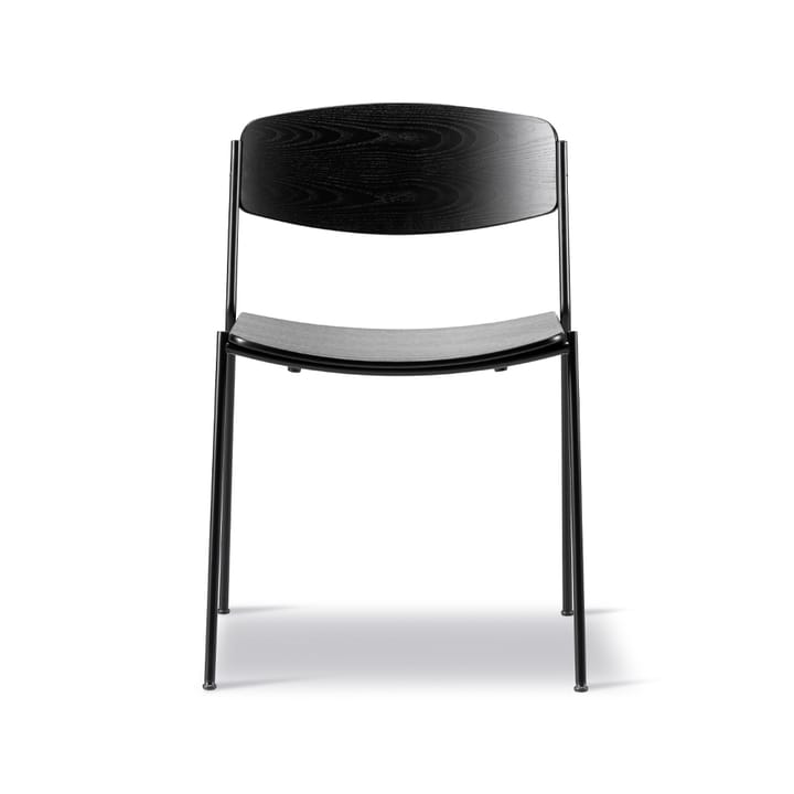 Chaise Lynderup 3080 - Frêne noir-pieds acier noir - Fredericia Furniture