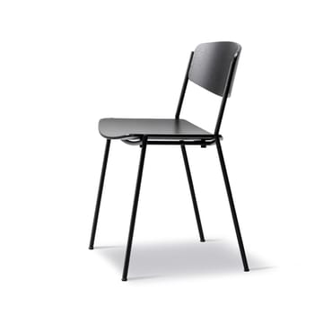 Chaise Lynderup 3080 - Frêne noir-pieds acier noir - Fredericia Furniture