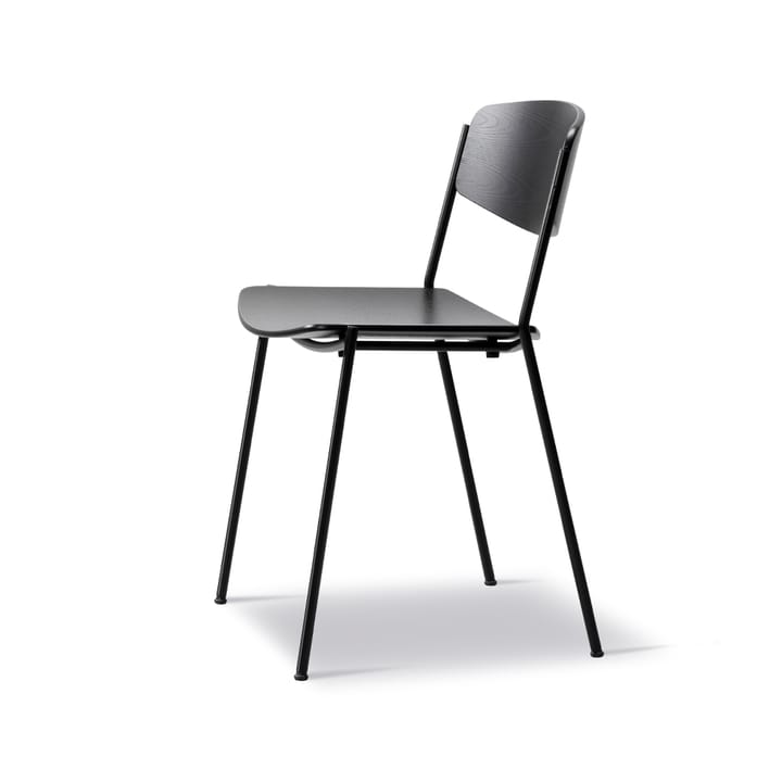 Chaise Lynderup 3080, Frêne noir-pieds acier noir Fredericia Furniture