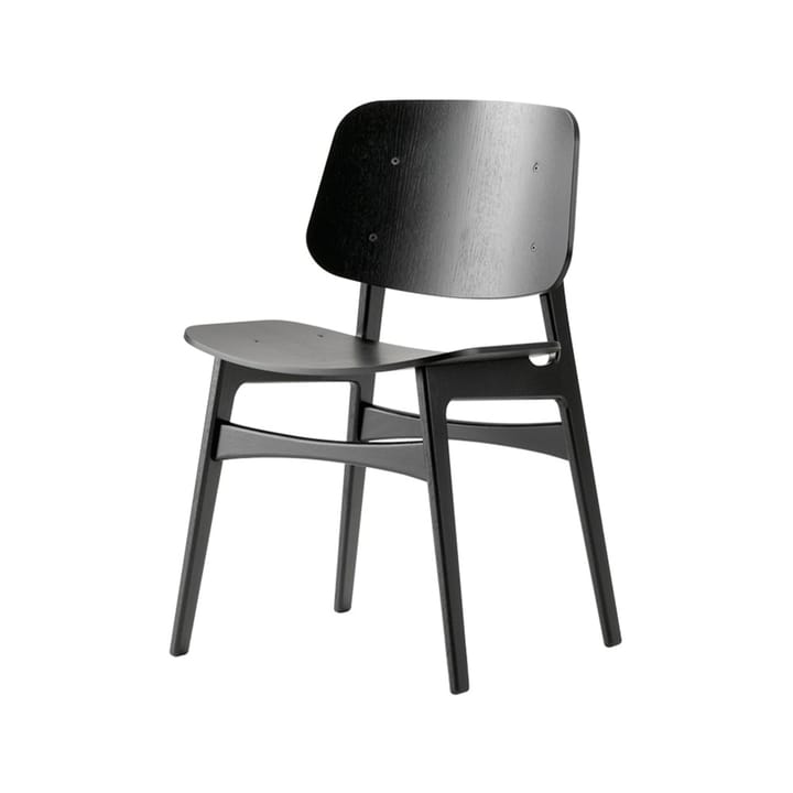 Chaise Søborg Wood - Chêne noirci-pieds en chêne noirci - Fredericia Furniture
