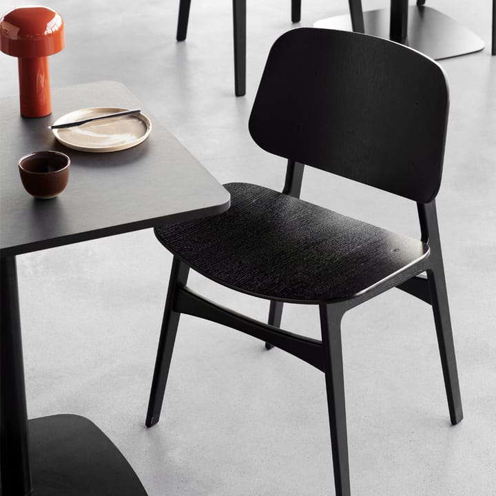 Chaise Søborg Wood, Chêne noirci-pieds en chêne noirci Fredericia Furniture
