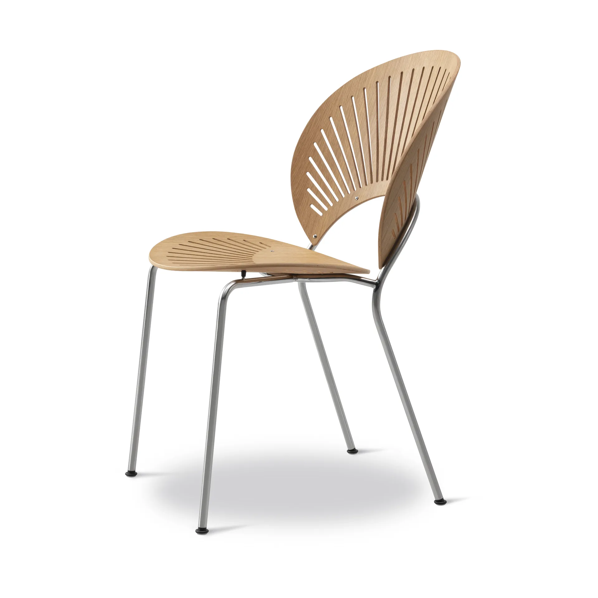 Chaise Trinidad 3398, Chêne huilé, acier inoxydable brossé Fredericia Furniture