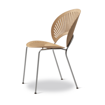 Chaise Trinidad 3398 - Chêne huilé, acier inoxydable brossé - Fredericia Furniture