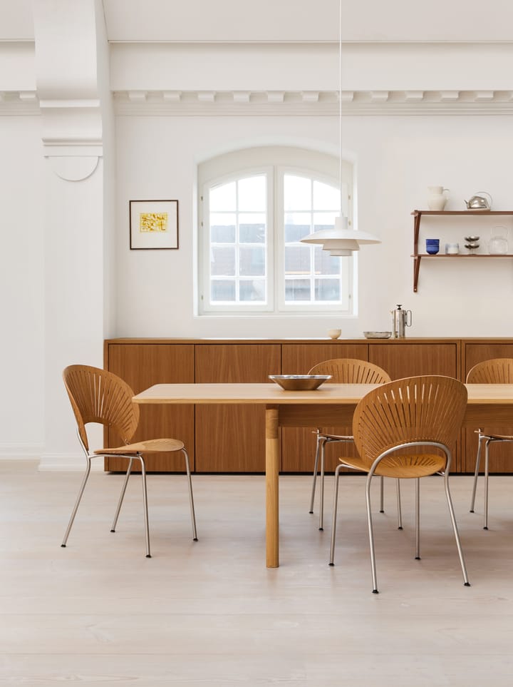 Chaise Trinidad 3398, Chêne huilé, acier inoxydable brossé Fredericia Furniture