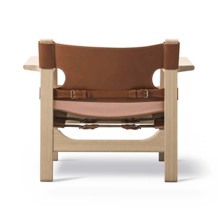 Fauteuil Den spanske stol, Cuir cognac-chêne clair huilé Fredericia Furniture