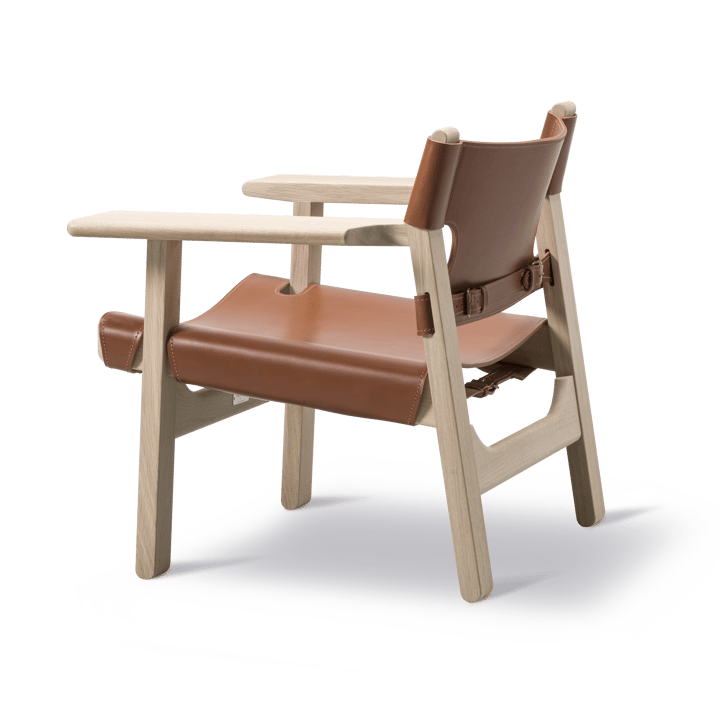 Fauteuil Den spanske stol, Cuir cognac-chêne clair huilé Fredericia Furniture