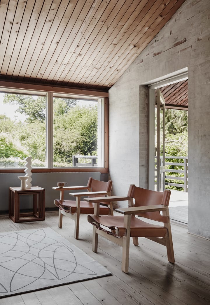 Fauteuil Den spanske stol, Cuir cognac-chêne clair huilé Fredericia Furniture