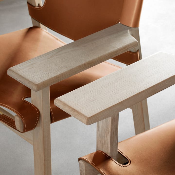 Fauteuil Den spanske stol, Cuir cognac-chêne huilé Fredericia Furniture