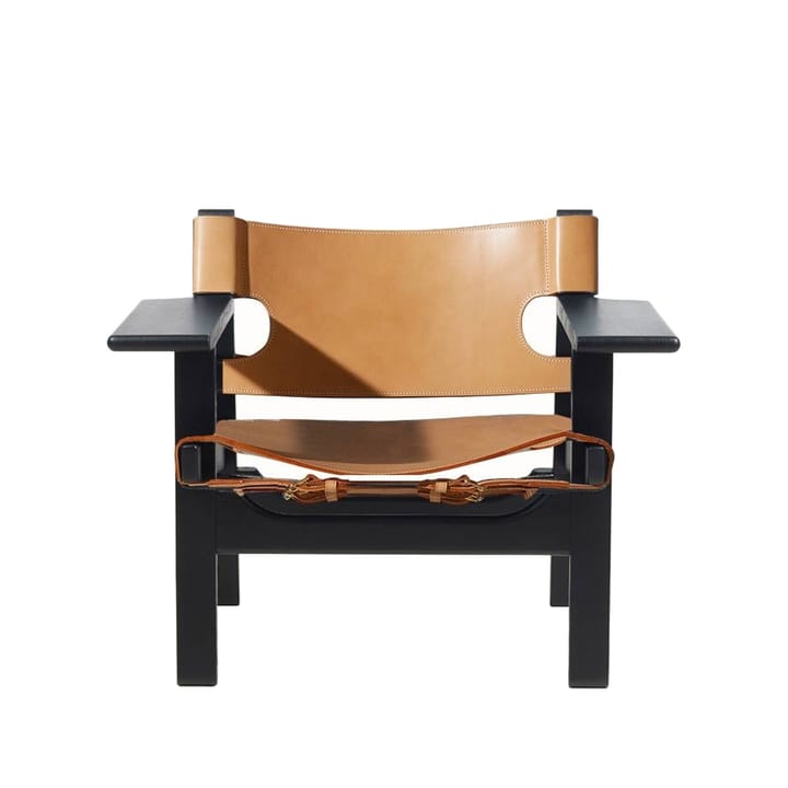 Fauteuil Den spanske stol - Cuir naturel-chêne noirci - Fredericia Furniture