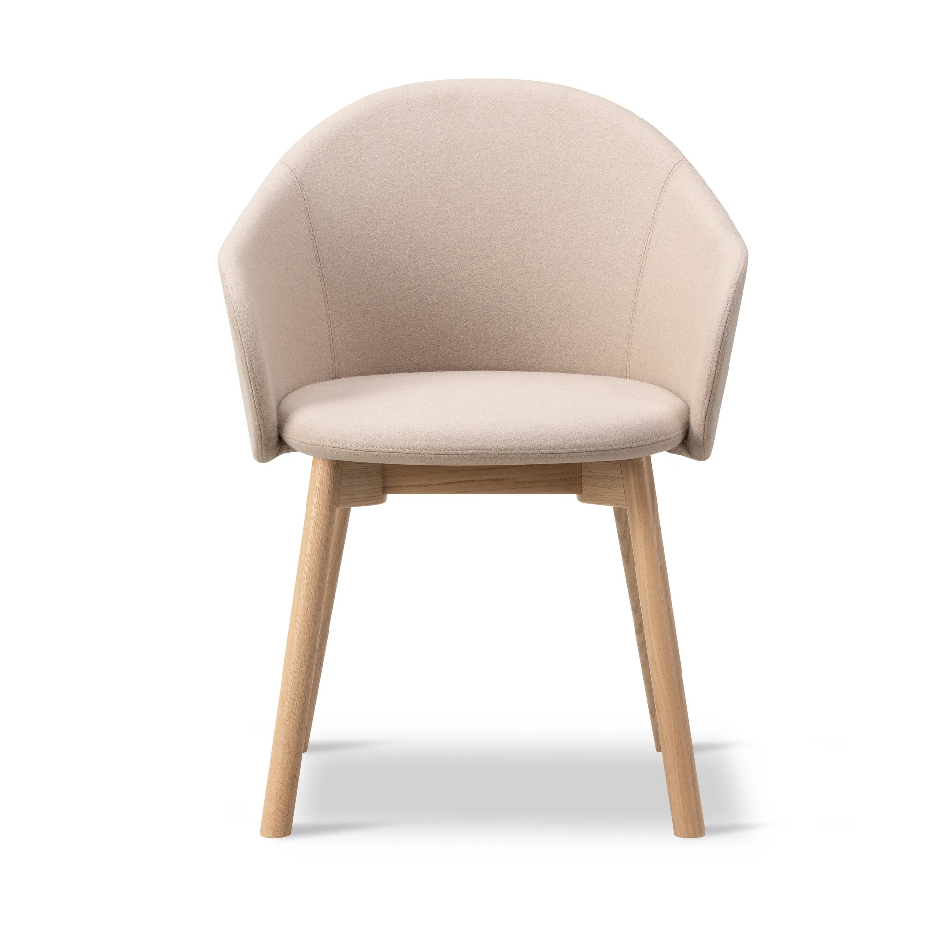 Fauteuil Gomo Armchair à piètement en bois, Blazer CUZ47 Fairfield-chêne laqué Fredericia Furniture