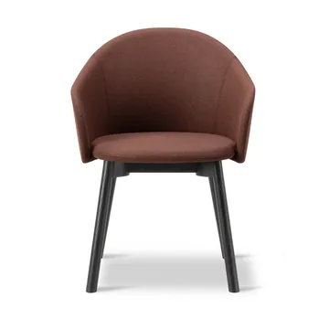 Fauteuil Gomo Armchair à piètement en bois - Blazer CUZ4D Dunalk-chêne laqué noir - Fredericia Furniture
