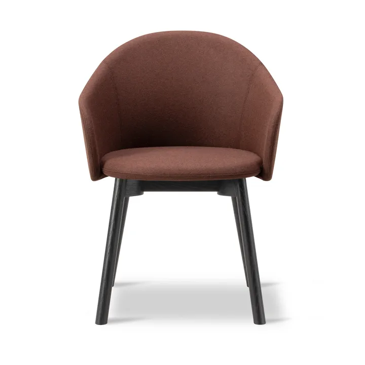 Fauteuil Gomo Armchair à piètement en bois - Blazer CUZ4D Dunalk-chêne laqué noir - Fredericia Furniture
