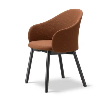 Fauteuil Gomo Armchair à piètement en bois - Myr 362-chêne laqué noir - Fredericia Furniture