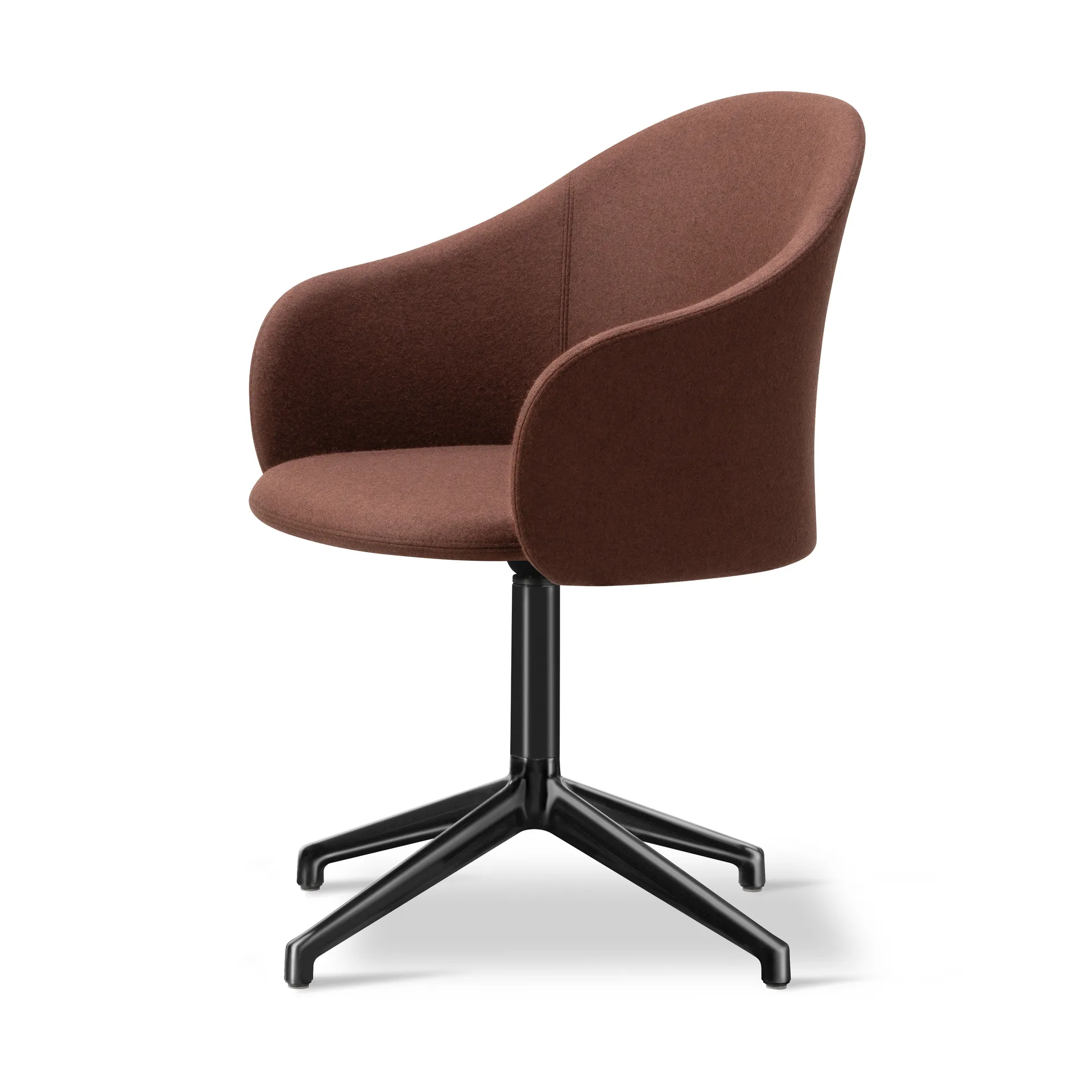 Fauteuil Gomo Armchair pivotant à 4 branches, Blazer CUZ4D-noir Fredericia Furniture