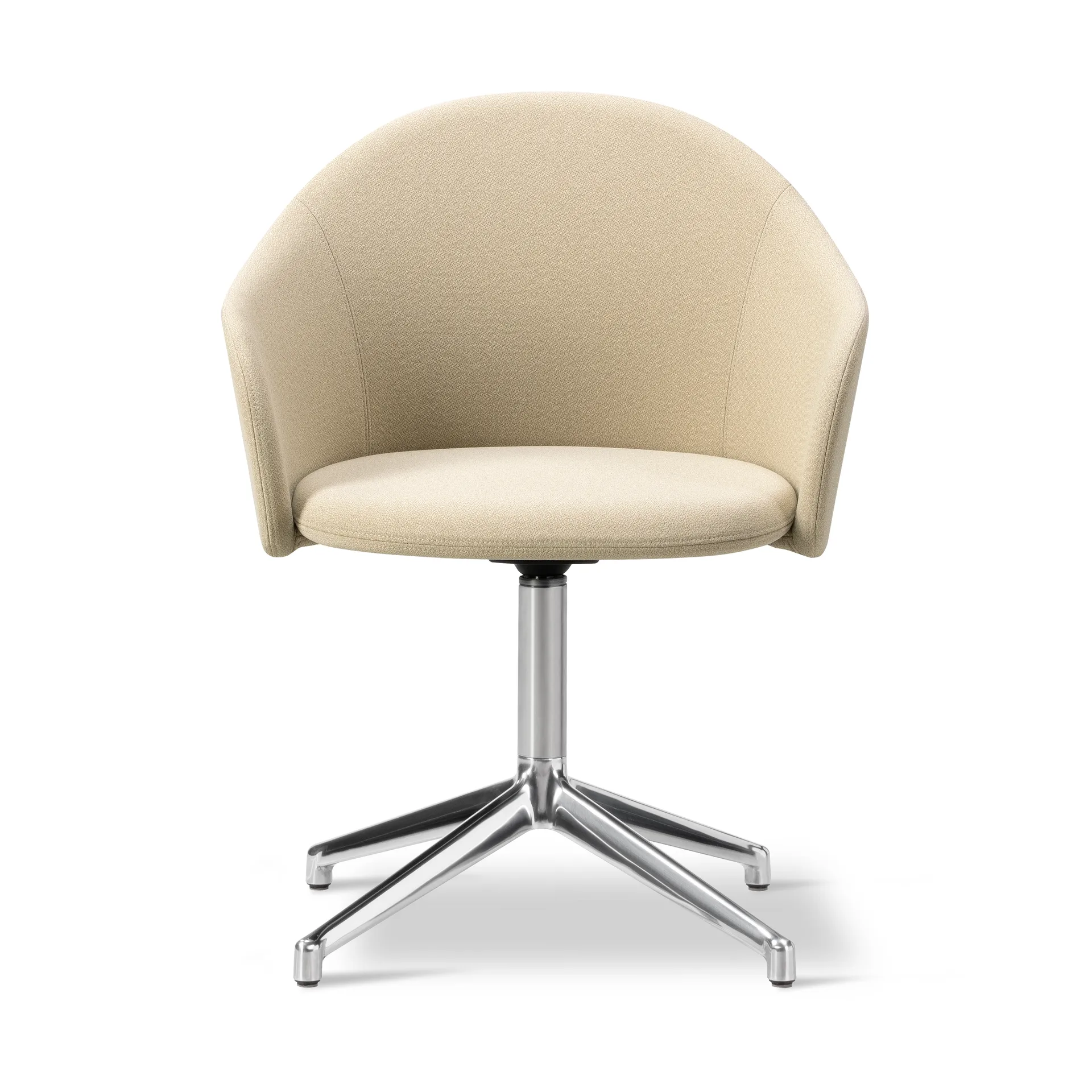Fauteuil Gomo Armchair pivotant à 4 branches, Mylla 811-aluminium poli Fredericia Furniture