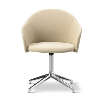 Fauteuil Gomo Armchair pivotant à 4 branches - Mylla 811-aluminium poli - Fredericia Furniture