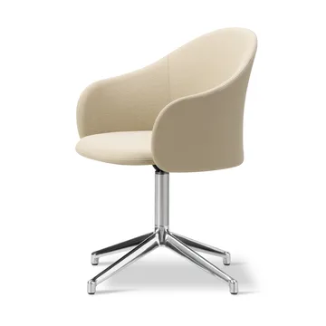 Fauteuil Gomo Armchair pivotant à 4 branches - Mylla 811-aluminium poli - Fredericia Furniture